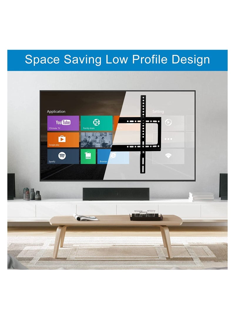 TV Wall Mount 26 63 Inches Ultra Strong Slim Fixed TV Bracket Heavy Duty Ultra Super Strong 50KG TV Wall Mount with Wall Fixing Kit for Flat Curved Screen TV LED LCD OLED and Plasma 50Kg - Image 2
