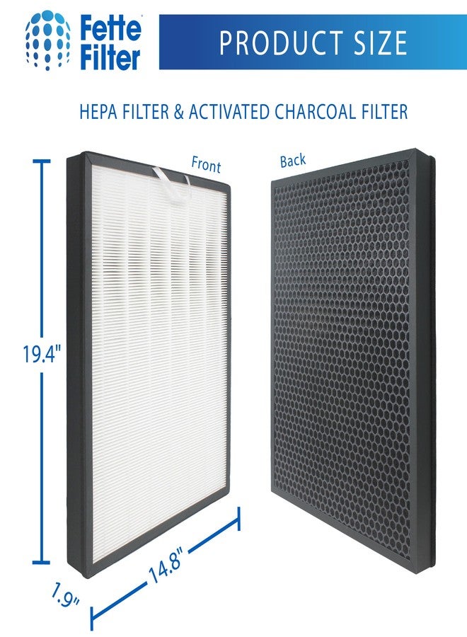 فيتي فلتر فلتر فيت - فلتر متوافق مع جهاز تنقية الهواء LEVOIT EverestAir المزود بفلتر HEPA حقيقي 3 في 1، وكربون نشط عالي الكفاءة، رقم القطعة LRF-E551-WUS - عبوة من قطعة واحدة - Image 4