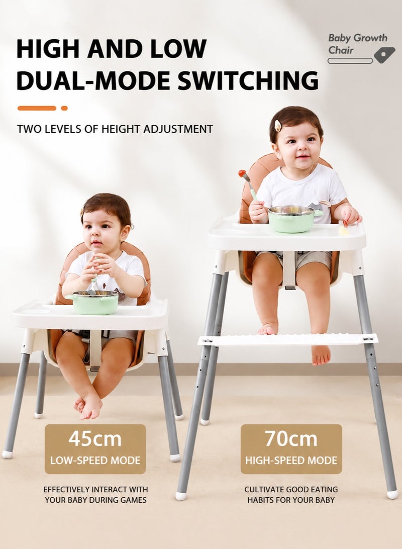 ARNOTEC Baby High Chair – Adjustable Toddler Highchair with Removable Tray, 3-Point Harness, Footrest, Easy to Clean, Removable for Storage, Ideal for Babies 6 Months to 6 Years - Image 4