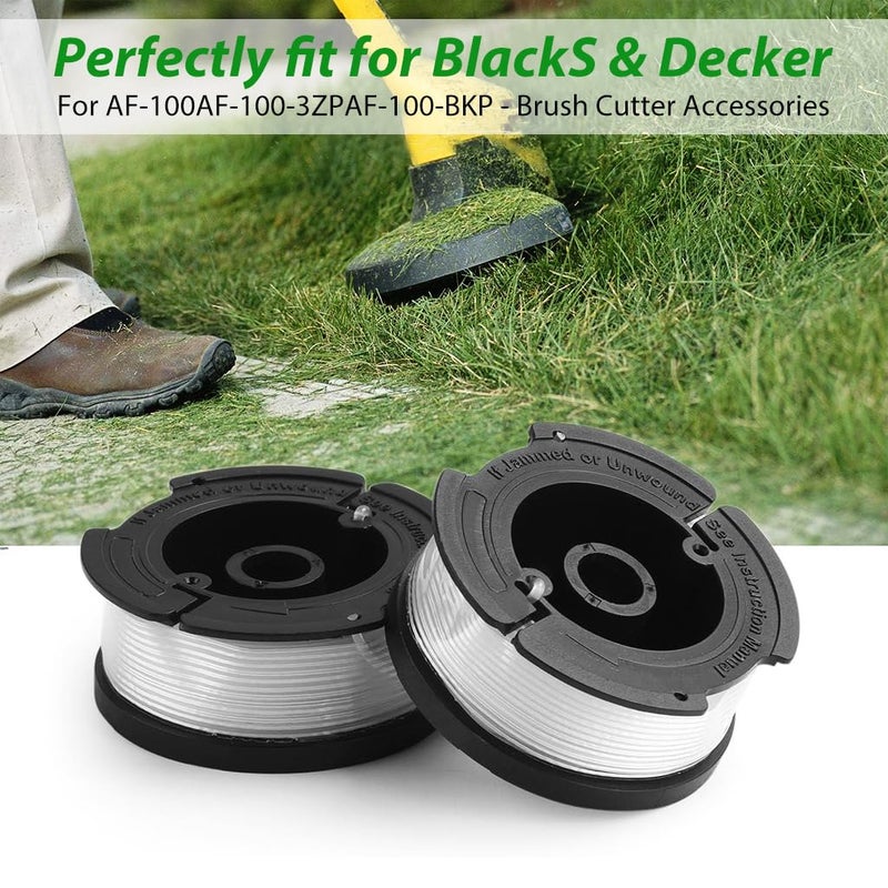 HASTHIP سلك جز العشب ® / سلك قاطع الأعشاب لاستبدال BLACK+DECKER، 30 قدم سلك جز الأعشاب النايلون - سلك/بكرة عالمية لـ AF-100AF-100-3ZPAF-100-BKP - ملحقات قاطع الفرشاة - Image 2