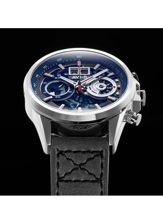 AVI-8 AV-4065-04, Chronograph Men Watches, Leather Strap  - Image 4