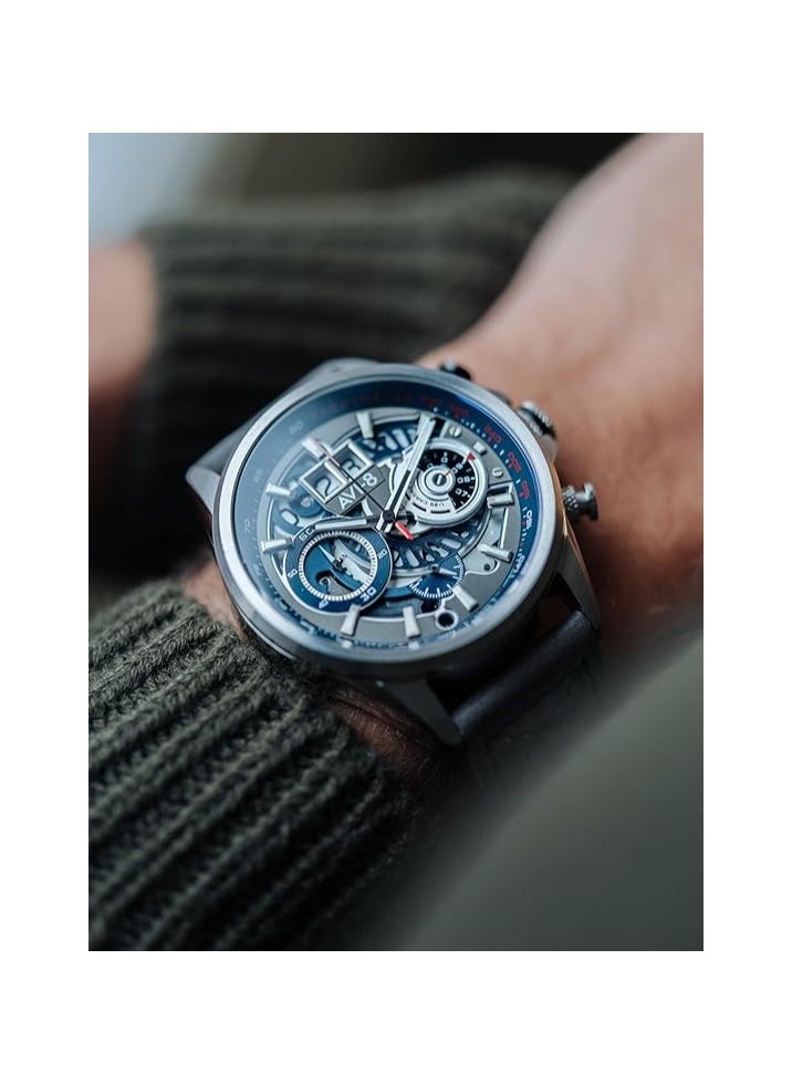 AVI-8 AV-4065-04, Chronograph Men Watches, Leather Strap  - Image 2