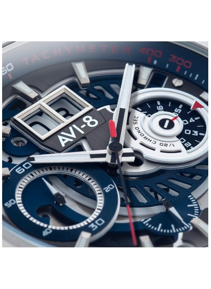 AVI-8 AV-4065-04, Chronograph Men Watches, Leather Strap  - Image 5
