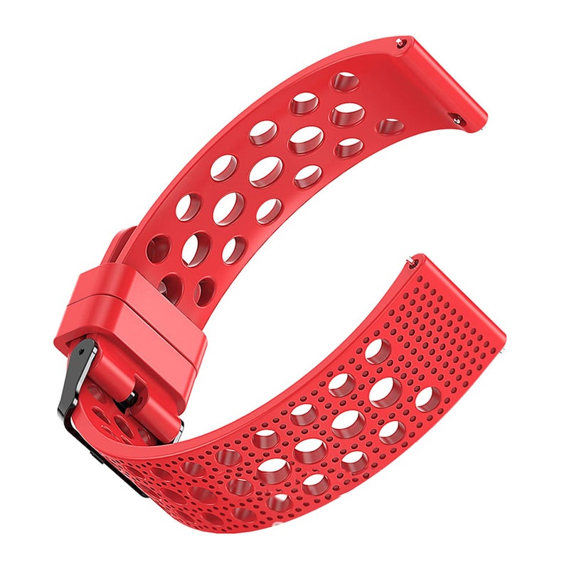 Lamshaw Compatible with Aolon Curve Smart Watch Bands, 22mm Silicone Replacement Wristbands Sport Strap with Metal Buckle for Aolon Curve 2.01" Smart Watch (Gray) - Image 4
