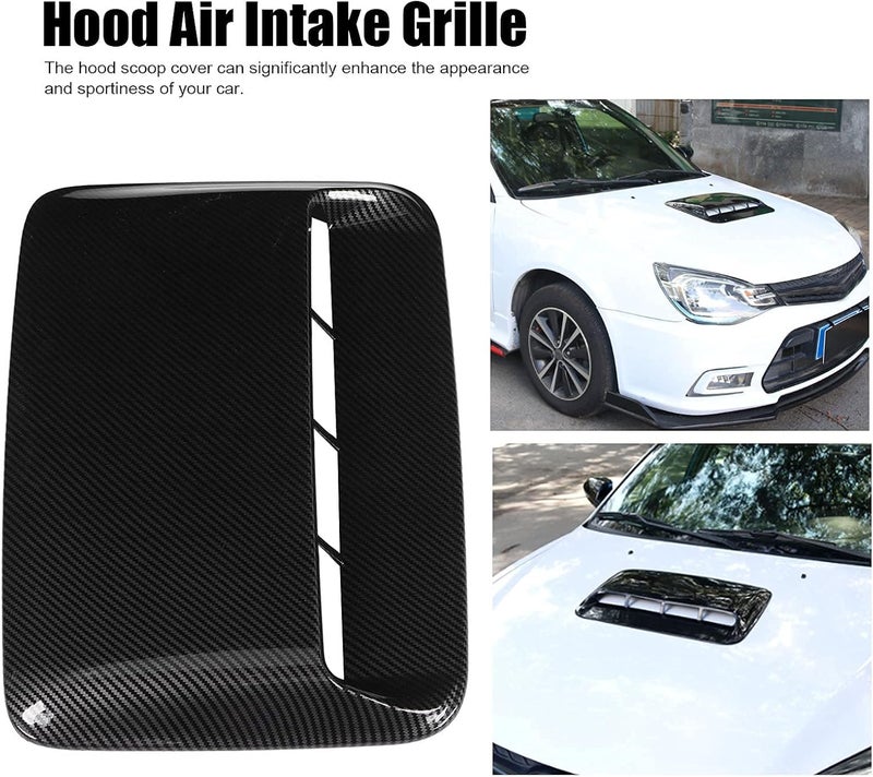 Aramox Bonnet Scoop Cover - ABS Carbon Fiber Hood Scoop Cover for Universal Automobile Modification - Image 3