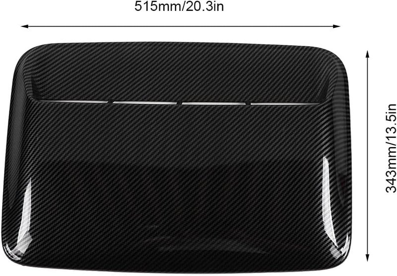 Aramox Bonnet Scoop Cover - ABS Carbon Fiber Hood Scoop Cover for Universal Automobile Modification - Image 2