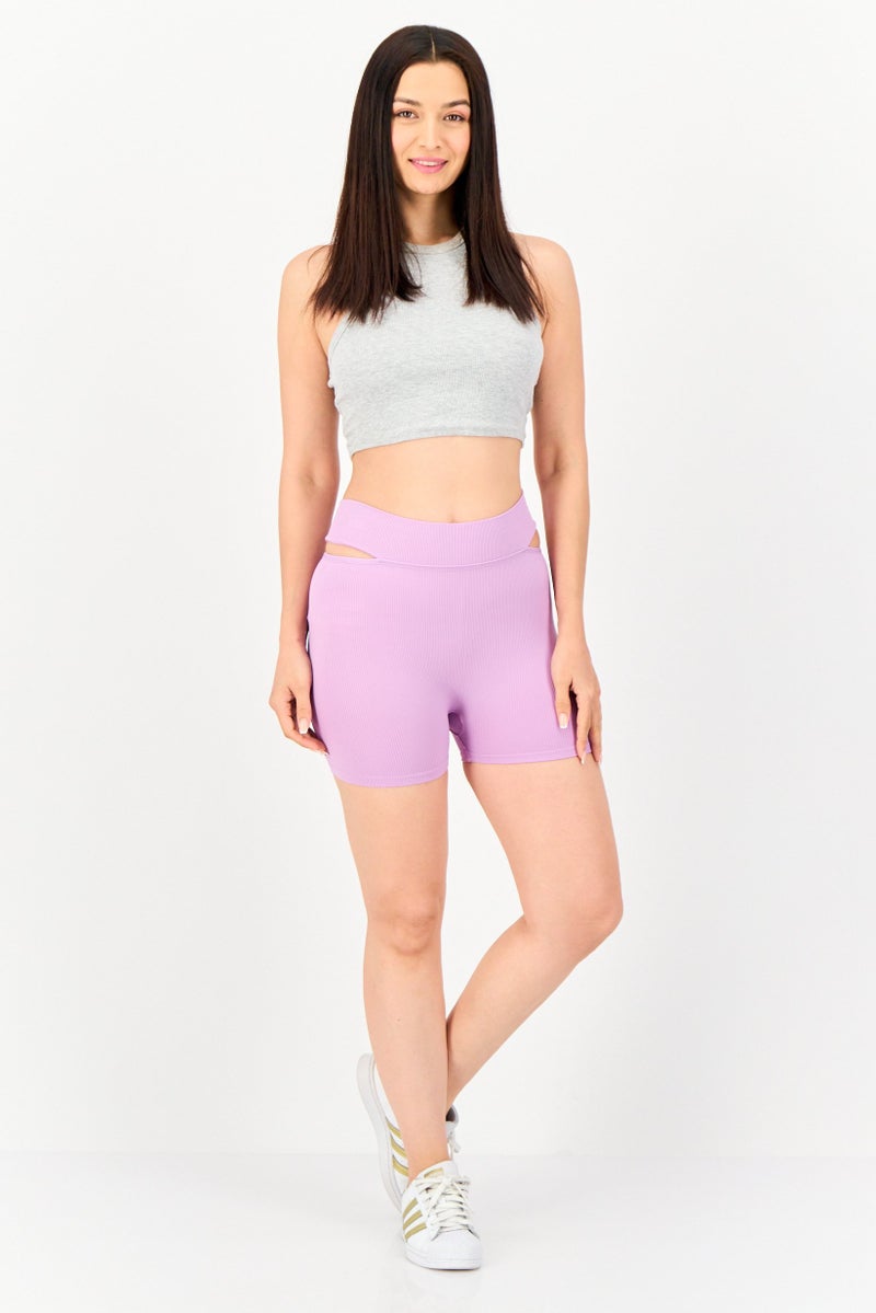 H&M Women Sportswear Fit Training Shorts, Lilac  - Image 2