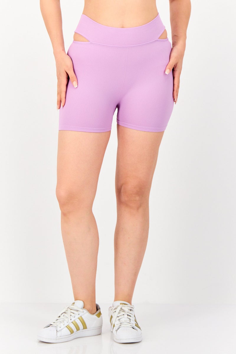 H&M Women Sportswear Fit Training Shorts, Lilac  - Image 1