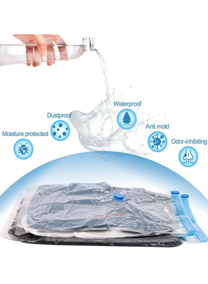 Vacuum Storage Bags,  Space Saver ​Travel Storage Bag With Hand-Pump, Vacuum Compression Bag for Bedding, Pillows, Towel, Clothes - Image 4