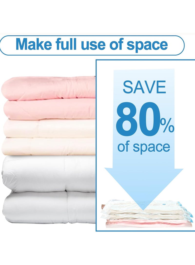 Vacuum Storage Bags,  Space Saver ​Travel Storage Bag With Hand-Pump, Vacuum Compression Bag for Bedding, Pillows, Towel, Clothes - Image 3