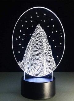 althiqahkey Multicolour Snow Mountain LED Night Light Novelty Bulbing 3D Rgb Illusion Gradient Art Mood Lamp Visual Office Decor Birthday Gifts For Parties Art  - Image 1