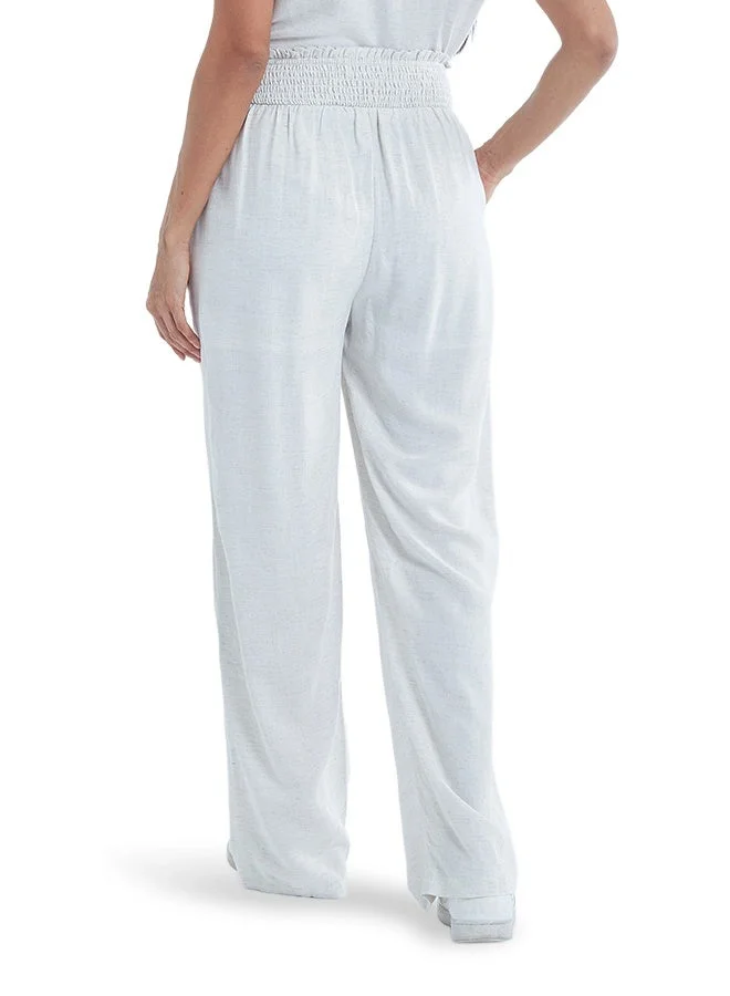 Asharae  Women's Solid Flared Pant With Smoking At Waist Comfortable Material, Breathable Daily Wear, Casual Fashion Outfit, Special Occasion Outfit, Trendy & Chic for Women | Best Price UAE