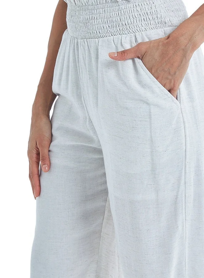 Asharae  Women's Solid Flared Pant With Smoking At Waist Comfortable Material, Breathable Daily Wear, Casual Fashion Outfit, Special Occasion Outfit, Trendy & Chic for Women | Best Price UAE