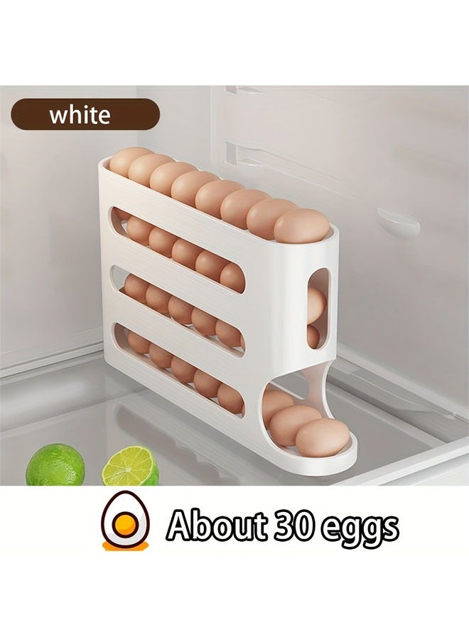 HOMESTAR Egg Holder for Fridge, Automatic Rolling Egg Dispenser for Refrigerator, Countertop, Kitchen - Space-saving Egg Roller/Organizer/Storage/Container/Tray for Fridge - Image 1
