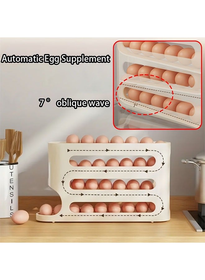 HOMESTAR Egg Holder for Fridge, Automatic Rolling Egg Dispenser for Refrigerator, Countertop, Kitchen - Space-saving Egg Roller/Organizer/Storage/Container/Tray for Fridge - Image 4
