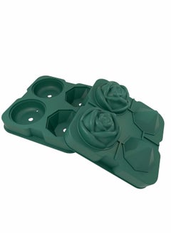 Y&D Ice Cube Tray 2.5 inch Molds, 2 Cavity Silicone Rose and Diamond Ball Maker  - Image 3