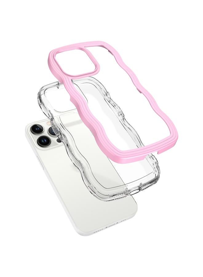 S-TOP Case For iPhone 14 Pro Max Candy Color Wave TPU Clear PC Phone Case - Image 5