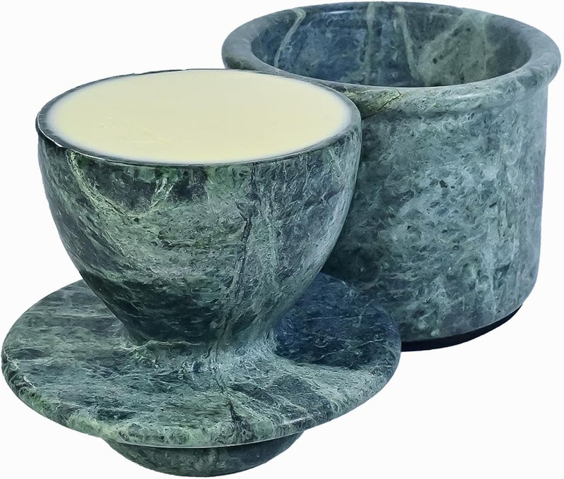 OceanicX Green Onyx Butter Keeper, Round Marble Butter Dish, 4 inches, 3.5 inch Diameter (Jungle Green, 4 Inch) - Image 1
