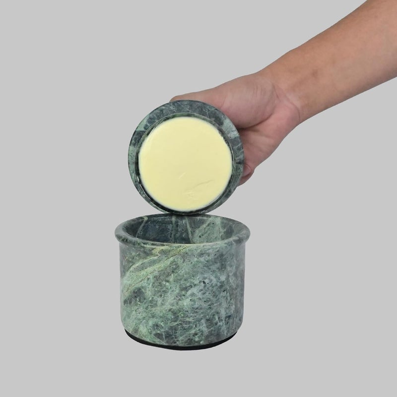 OceanicX Green Onyx Butter Keeper, Round Marble Butter Dish, 4 inches, 3.5 inch Diameter (Jungle Green, 4 Inch) - Image 4