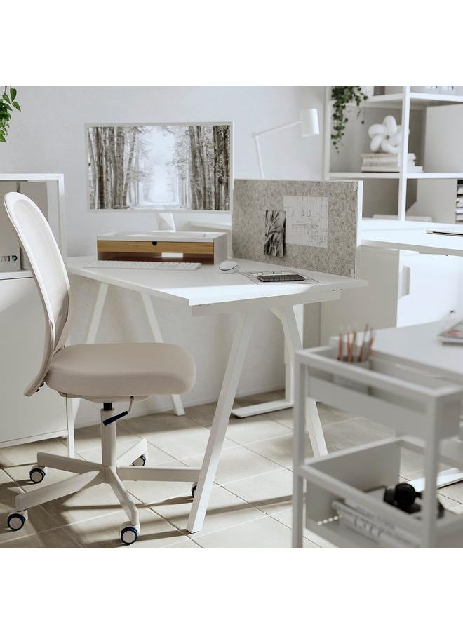 erorex - Monitor Stand With Drawer, White - Image 1