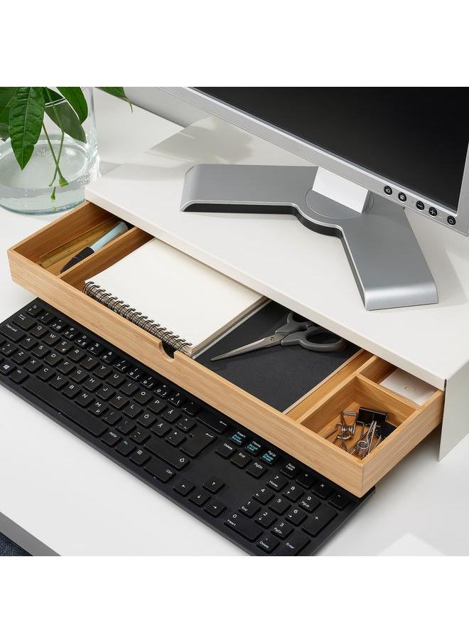 erorex - Monitor Stand With Drawer, White - Image 1