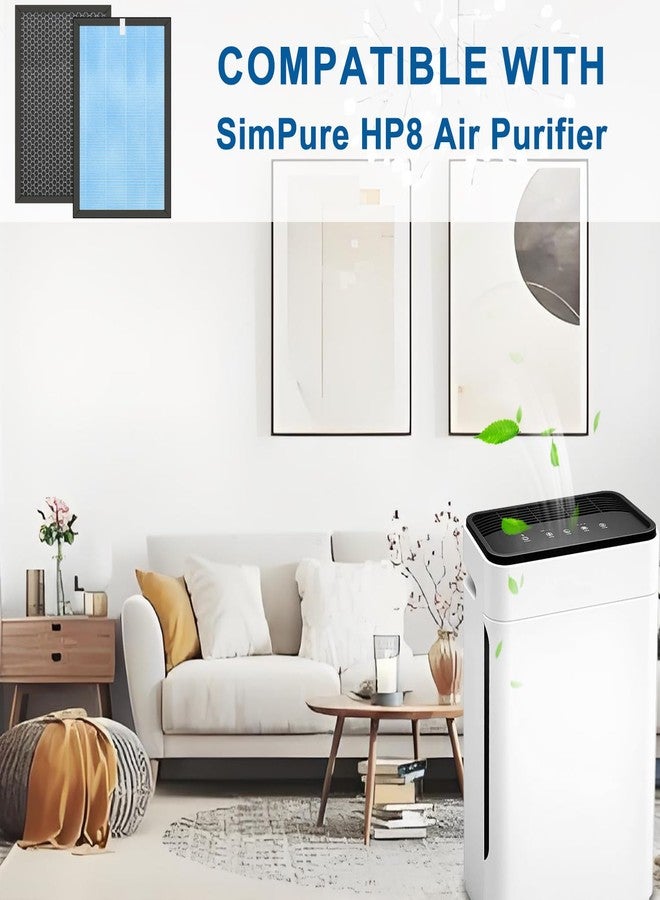 Slirceods HP8 Replacement Filter For Air Purifier Compatible with SimPure HP8 Air Purifier, SP-HP8-RF, 2 Pack - Image 4