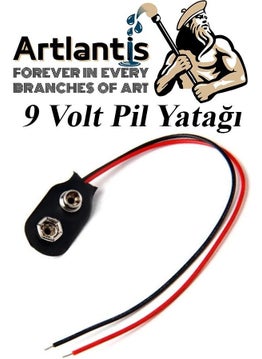 Artlantis 9 Volt Battery Holder 1 Piece 9V Battery Holder Dual 9V Battery Head Battery Holder School Hobby Electrical Experiment  - Image 1