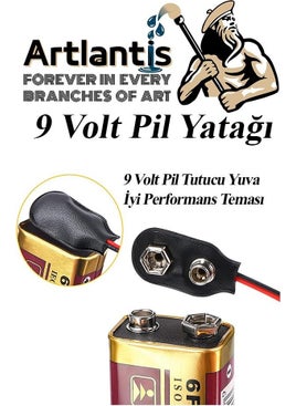 Artlantis 9 Volt Battery Holder 1 Piece 9V Battery Holder Dual 9V Battery Head Battery Holder School Hobby Electrical Experiment  - Image 2