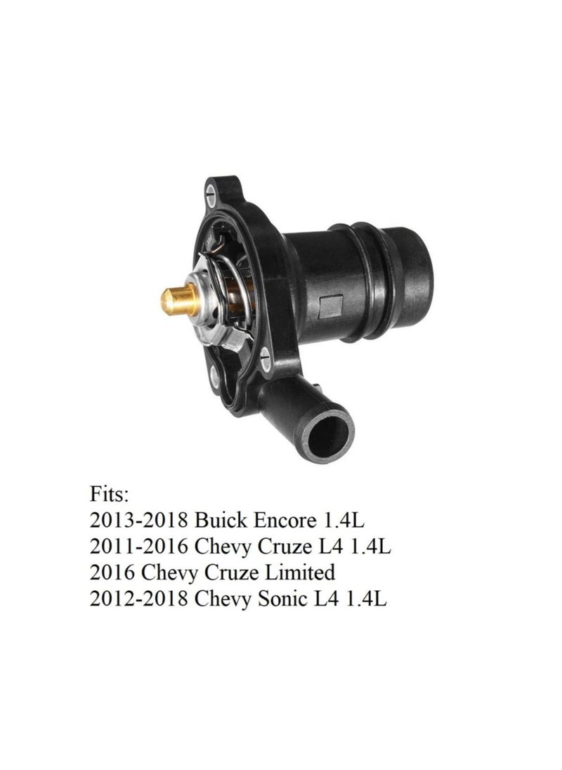 55565336 Engine Coolant Thermostat Housing Assembly with Water Inlet, Fits for 2013-2016 Buick Encore 2011-2016 Chevy Cruze 2012-2015 Chevy Sonic Thermostat Housing Assembly Replace 55593034 55579010