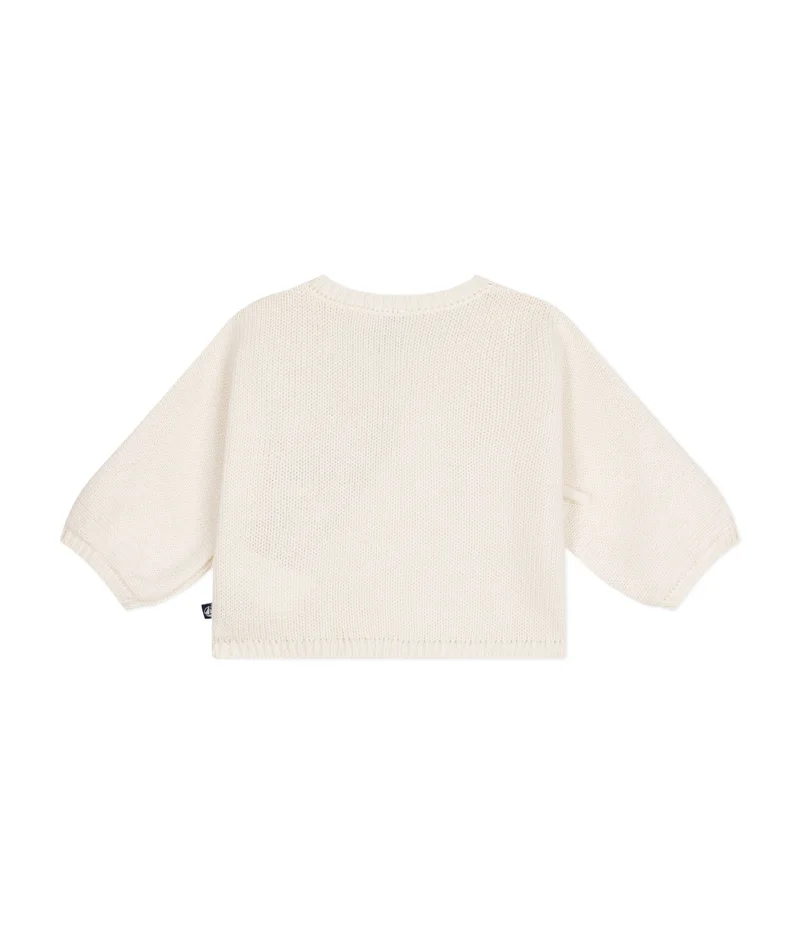 Petit Bateau Babies' wool and cotton cardigan