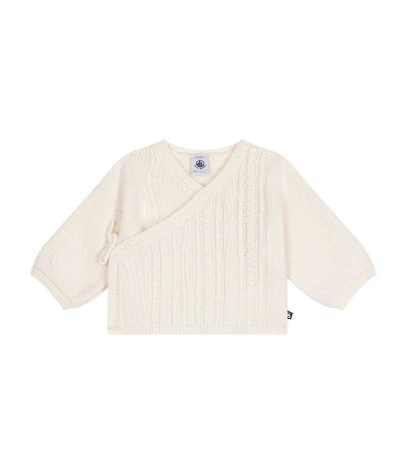 Petit Bateau Babies' wool and cotton cardigan