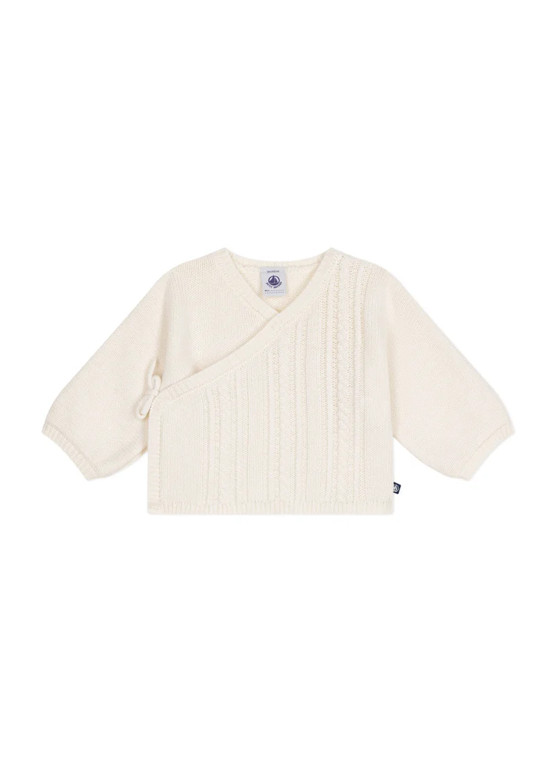 Petit Bateau Babies' wool and cotton cardigan