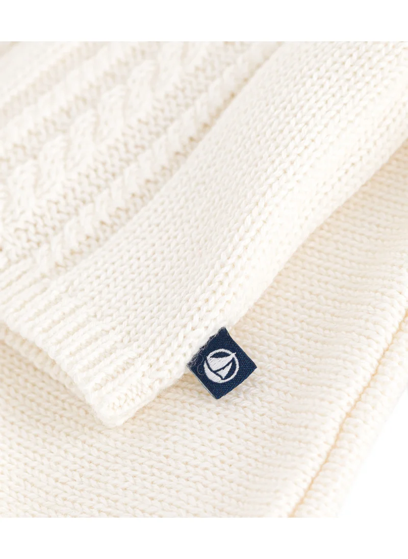 Petit Bateau Babies' wool and cotton cardigan