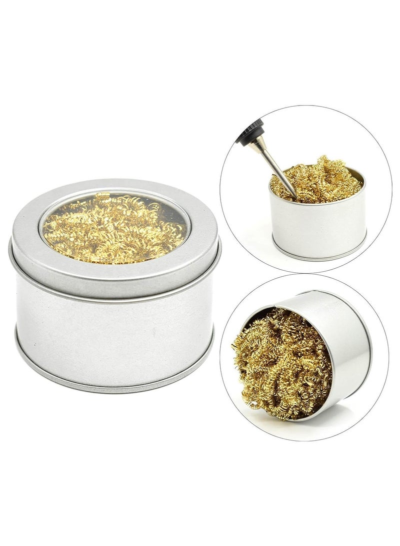 Rubik Soldering Iron Tip Cleaner Brass Wire with Stainless Steel Base (No Water Needed) - Image 3