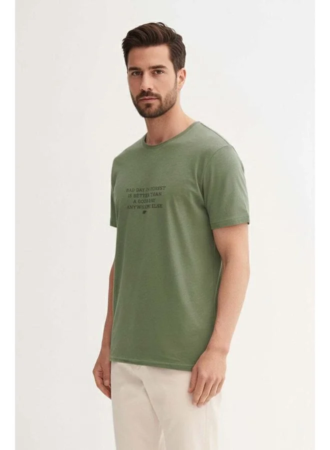 Bad Bear Bad Day Faded Green Men's Printed T‑Shirt.