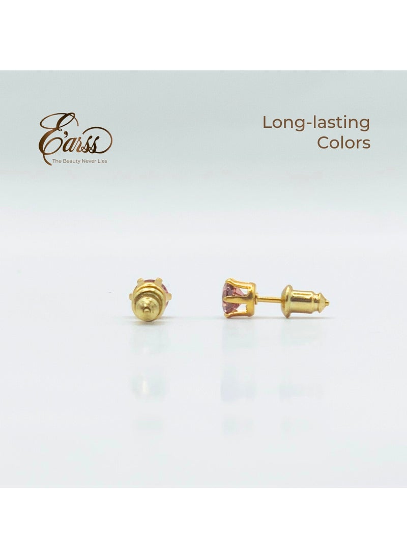 Earss Moonstone Birth Stone June Gold Earring | Stainless Steel | 18K Gold Plated  - Image 4