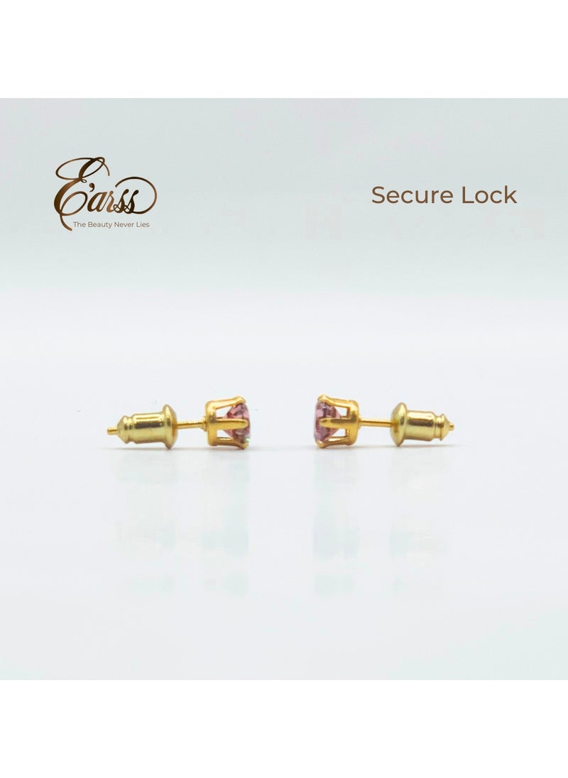 Earss Moonstone Birth Stone June Gold Earring | Stainless Steel | 18K Gold Plated  - Image 5
