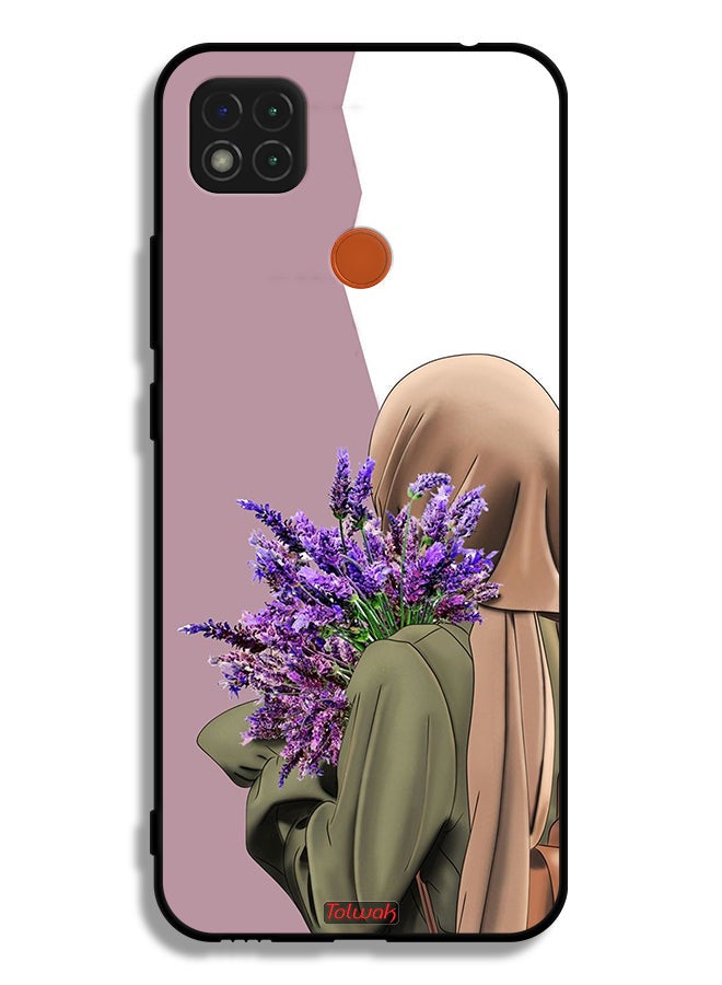 Tolwak غطاء حماية لهاتف شاومي ريدمي 9C مزين بالزهور - Image 2