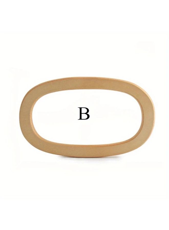 2pcs Model C Oval Wooden Bag Handles Natural Finish DIY Retro Crossbody Bag Accessories - Image 4