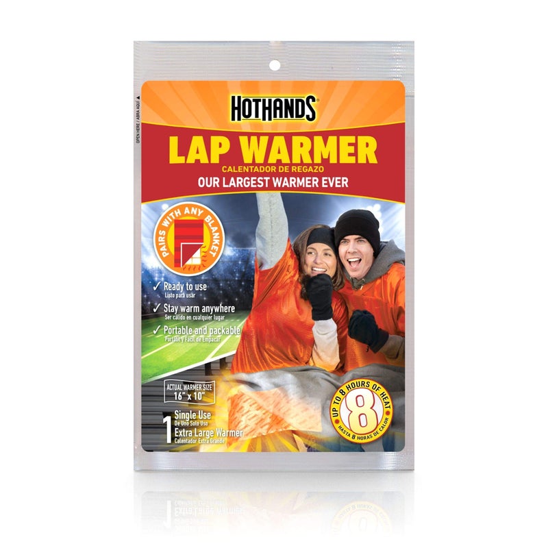 هوت هاندز HotHands Lap Warmer، أكبر جهاز تدفئة مقاس 16 بوصة × 10 بوصة - ما يصل إلى 8 ساعات من الحرارة طويلة الأمد - 1 Lap Warmer Tan - Image 1