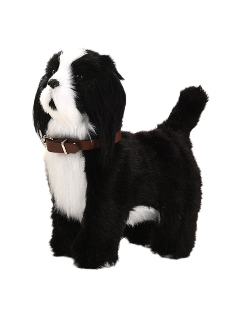 Border Collie Electronic Dog Plush Toy Machine Simulates Barking, Can Walk And Wag Its Tail, Plush Interactive Toy Suitable For Children And Babies - Image 1