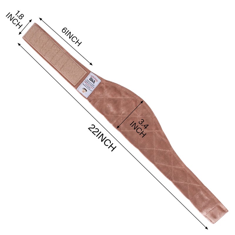 gexworldwide GEX Worldwide Grip Band - Adjustable Comfort Headband, Flexible Velvet Scarf, Non-Slip Fasten Bands With Arch Extra Hold for Wigs (Tan) - Image 4
