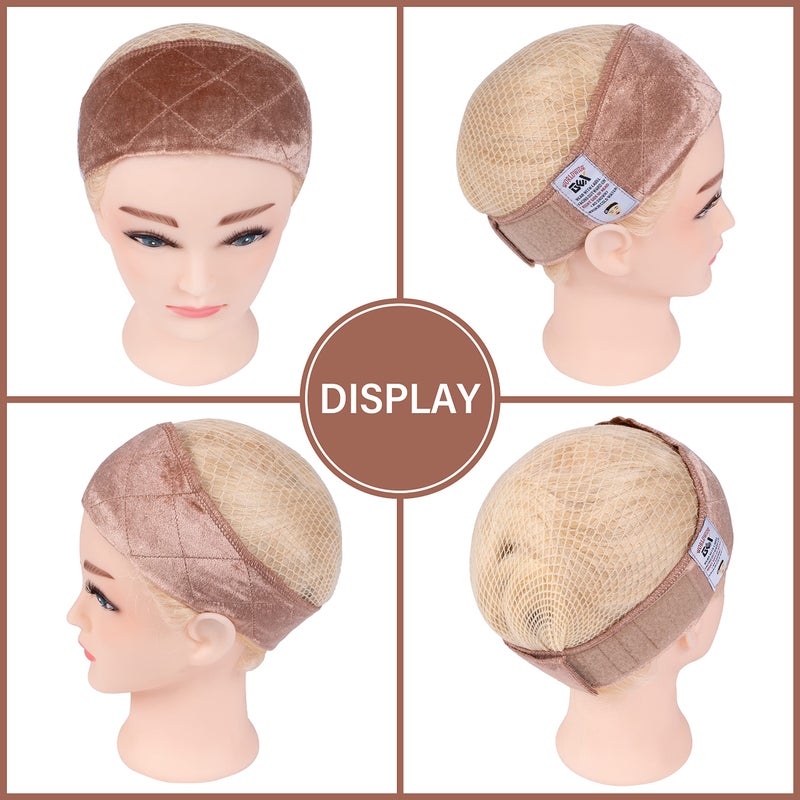gexworldwide GEX Worldwide Grip Band - Adjustable Comfort Headband, Flexible Velvet Scarf, Non-Slip Fasten Bands With Arch Extra Hold for Wigs (Tan) - Image 5