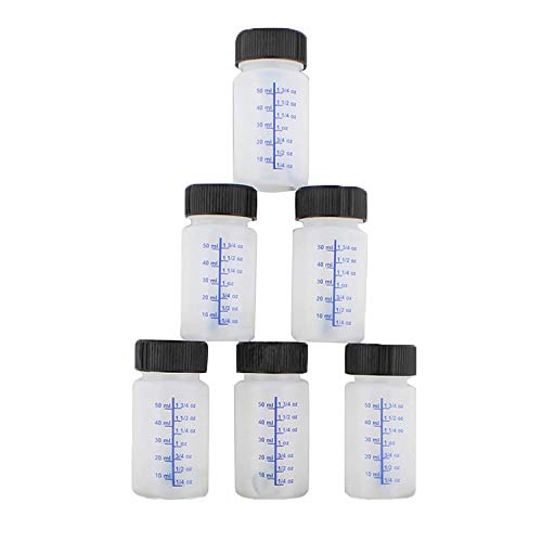 ABN Auto Paint Touch Up Bottles - 6pk Empty Paint Bottles with Brush Applicator and Mixing Marble, 2 Oz Bottles - Image 1