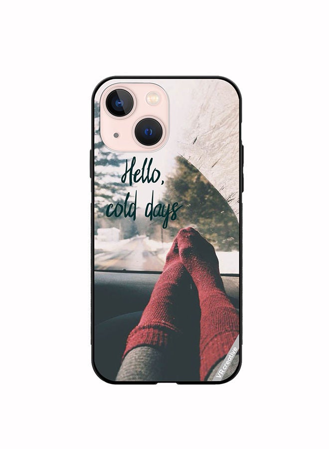 VR CREATIVE Protective Case Cover For Apple iPhone 13 mini Hello Cold Days Design Multicolour - Image 1