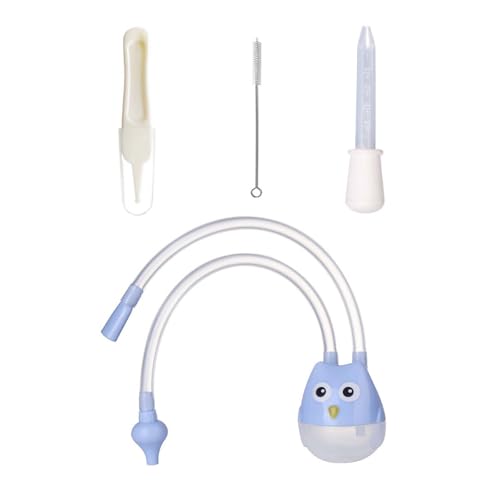 Aeenioy 4 PCS Baby Nasal Aspirator Mucus Sucker, 4-in-1 Nose Cleaner for Newborn, Safe and Gentle Baby Congestion Remover with Nasal Aspirator, Nose Cleaner, Ear Cleaner and Medicine Dropper, Travel Friendly - Image 1