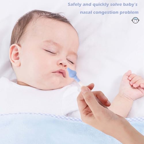 Aeenioy 4 PCS Baby Nasal Aspirator Mucus Sucker, 4-in-1 Nose Cleaner for Newborn, Safe and Gentle Baby Congestion Remover with Nasal Aspirator, Nose Cleaner, Ear Cleaner and Medicine Dropper, Travel Friendly - Image 4