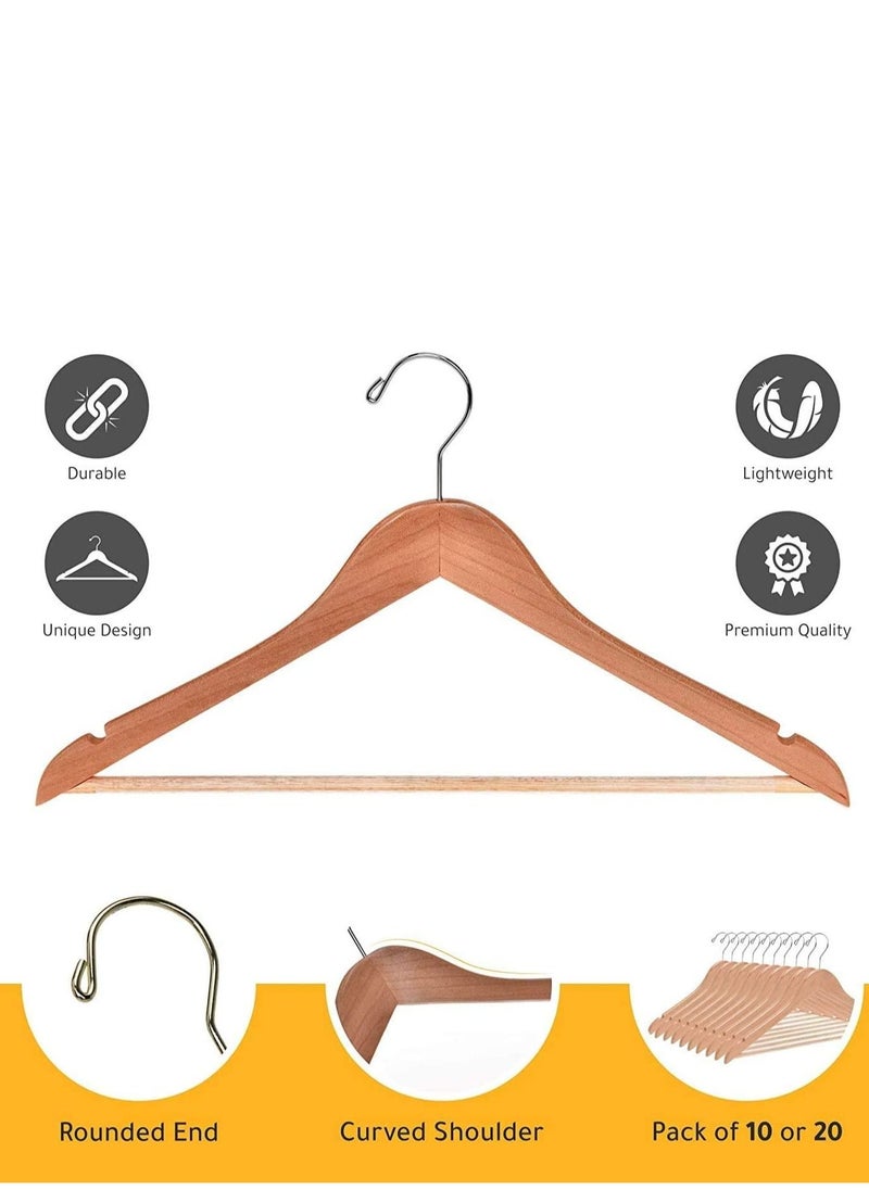 ALMUFARREJ - 30 pcs wooden hanger with elegant chrome hook - Image 1