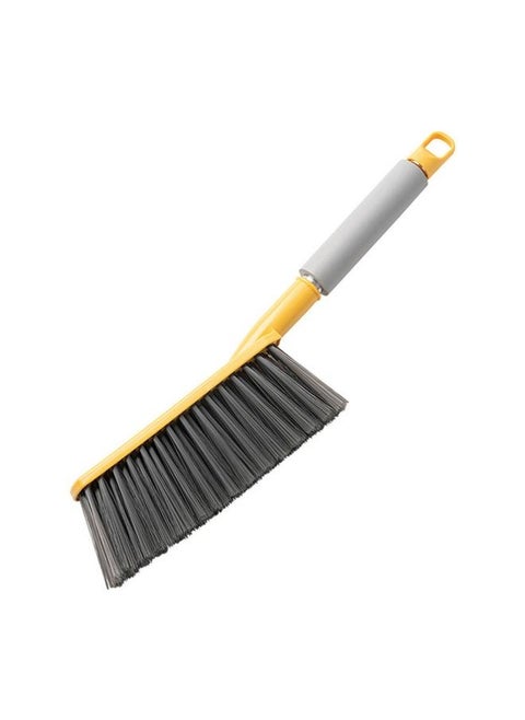 Bed Sweeping Brush Soft Bristle Gentle Sofa Brush with Long Handle Hand Broom Dusting Brush for Bedroom Yellow
