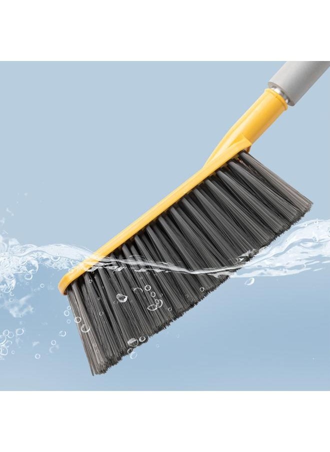NIBEMINENT - Bed Sweeping Brush Soft Bristle Gentle Sofa Brush with Long Handle Hand Broom Dusting Brush for Bedroom Yellow - Image 1